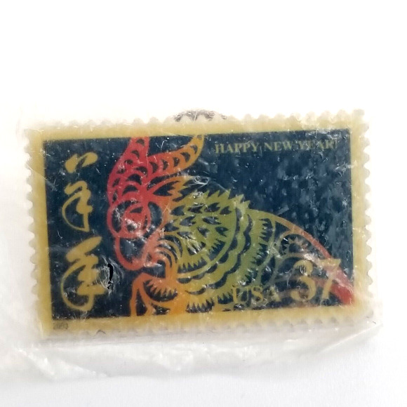 2003 Ram Lunar New Year Chinese Zodiac Animal USPS 37 Cent Stamp Lapel Pin VTG - Picture 1 of 5
